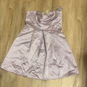 Jules & Cleo Satin Lilac Dress